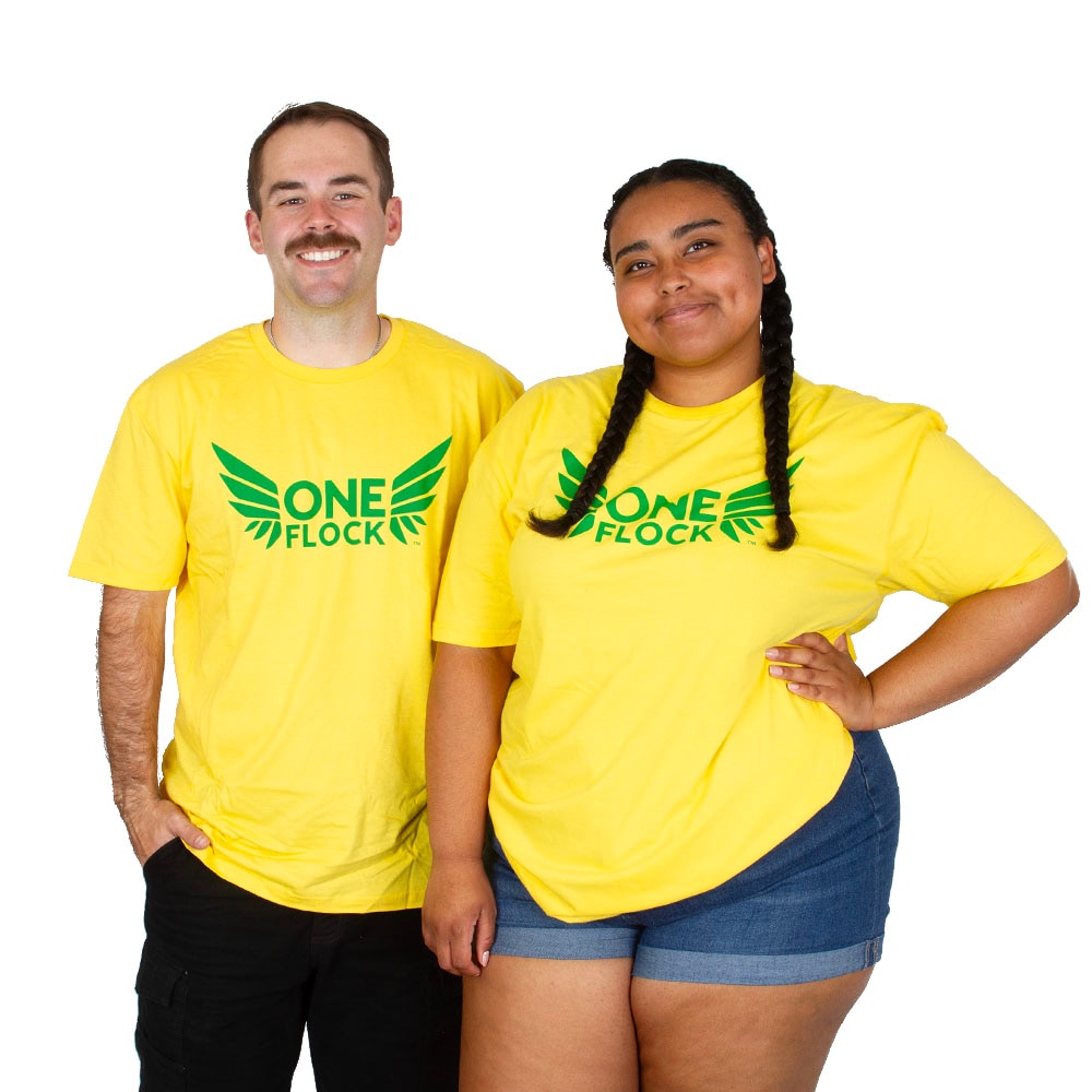 One Flock, McKenzie SewOn, Yellow, Crew Neck, Cotton, Men, Unisex, Football, One Flock, T-Shirt, 965611